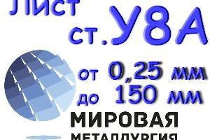Лист сталь У8А толщиной от 0, 25 мм до 150 мм Город Волгоград